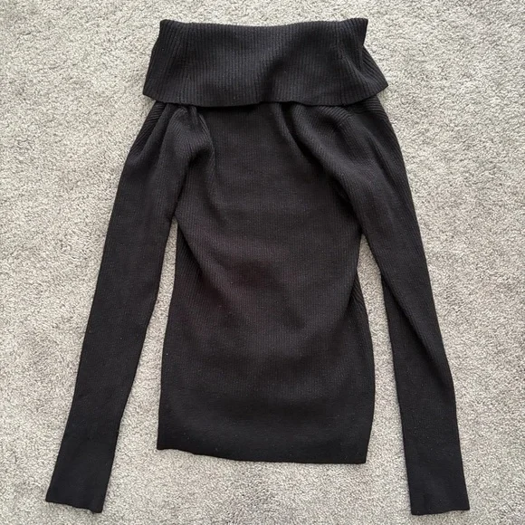 White House Black Market Black Cowl Neck Sweater - Picture 4 of 4